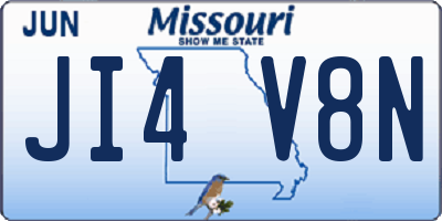 MO license plate JI4V8N