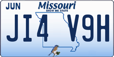 MO license plate JI4V9H