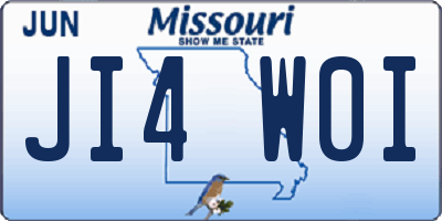 MO license plate JI4W0I