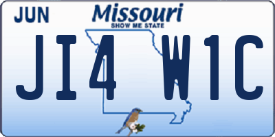 MO license plate JI4W1C