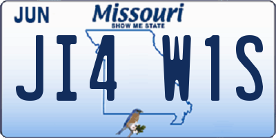 MO license plate JI4W1S