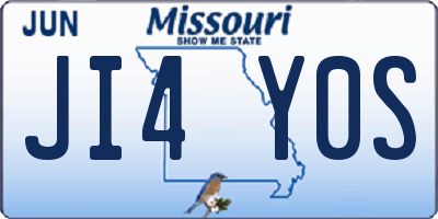 MO license plate JI4Y0S