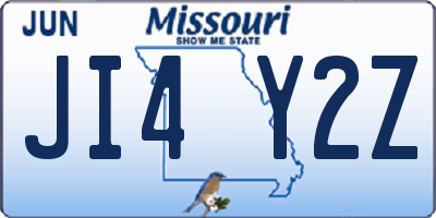 MO license plate JI4Y2Z