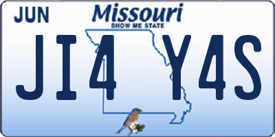 MO license plate JI4Y4S