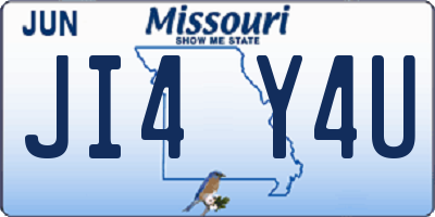 MO license plate JI4Y4U