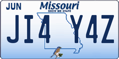 MO license plate JI4Y4Z