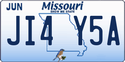 MO license plate JI4Y5A
