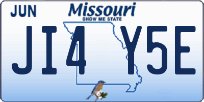 MO license plate JI4Y5E