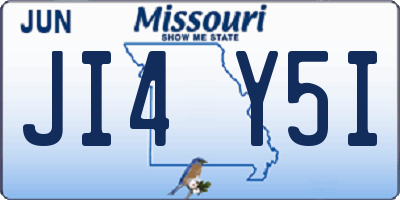 MO license plate JI4Y5I