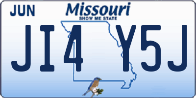 MO license plate JI4Y5J