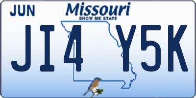 MO license plate JI4Y5K