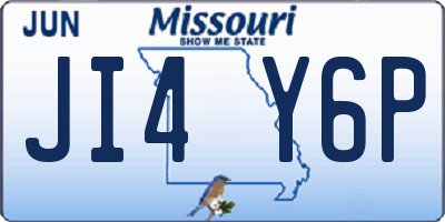 MO license plate JI4Y6P