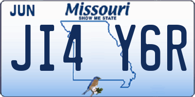 MO license plate JI4Y6R