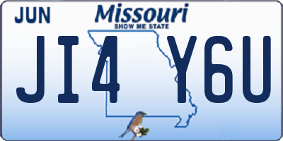 MO license plate JI4Y6U