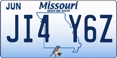 MO license plate JI4Y6Z