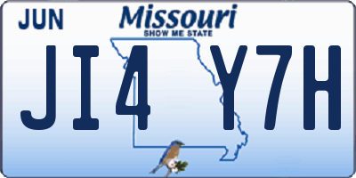 MO license plate JI4Y7H