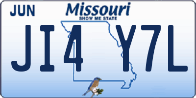 MO license plate JI4Y7L