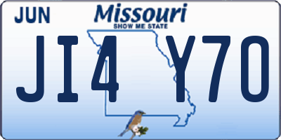 MO license plate JI4Y7O