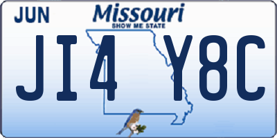 MO license plate JI4Y8C