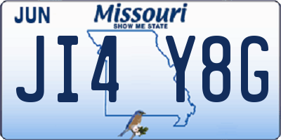 MO license plate JI4Y8G