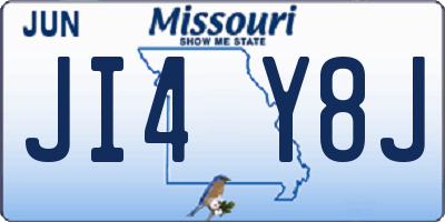 MO license plate JI4Y8J