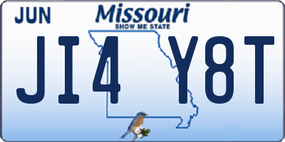 MO license plate JI4Y8T