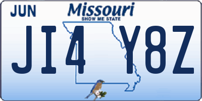 MO license plate JI4Y8Z