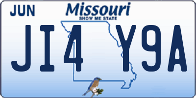 MO license plate JI4Y9A