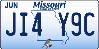 MO license plate JI4Y9C