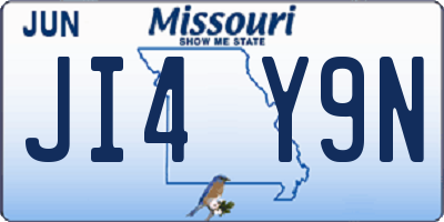 MO license plate JI4Y9N