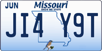 MO license plate JI4Y9T
