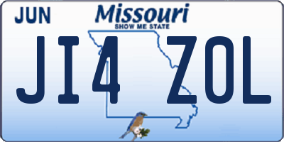 MO license plate JI4Z0L