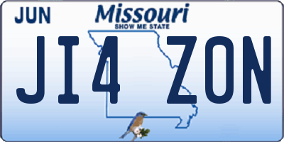 MO license plate JI4Z0N