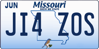 MO license plate JI4Z0S