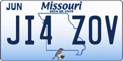 MO license plate JI4Z0V