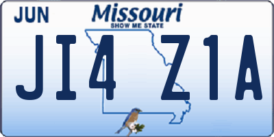 MO license plate JI4Z1A
