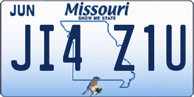 MO license plate JI4Z1U