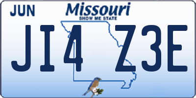 MO license plate JI4Z3E