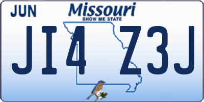 MO license plate JI4Z3J