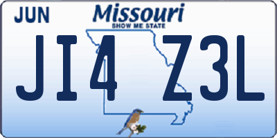 MO license plate JI4Z3L