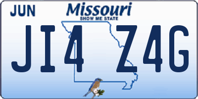 MO license plate JI4Z4G