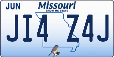 MO license plate JI4Z4J