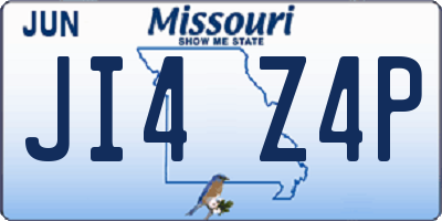 MO license plate JI4Z4P