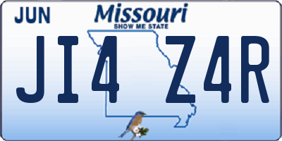 MO license plate JI4Z4R