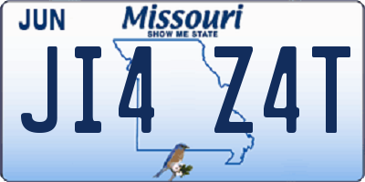 MO license plate JI4Z4T