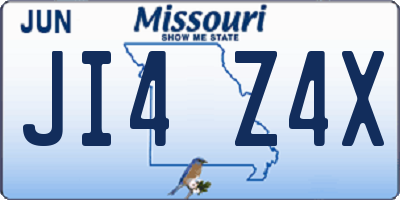 MO license plate JI4Z4X