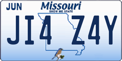 MO license plate JI4Z4Y