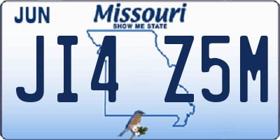 MO license plate JI4Z5M