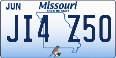 MO license plate JI4Z5O