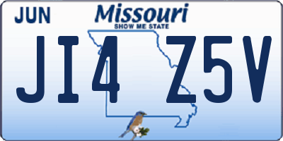 MO license plate JI4Z5V